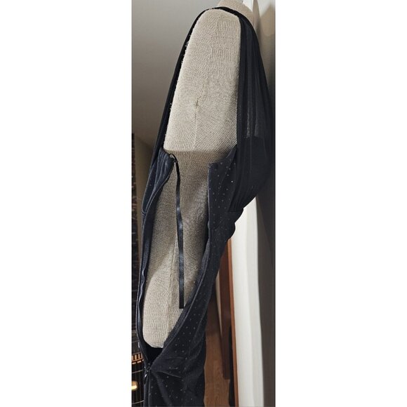 Betsy & Adam by Linda Bernell Size 6 - Black Stretch Sparkle Formal Prom Dress - Picture 8 of 9